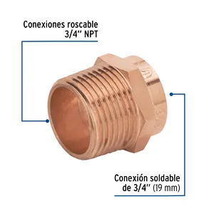 Master con 320 unità 3/4 'connettore esterno in rame filettato, Foset Basic - Product Image 2