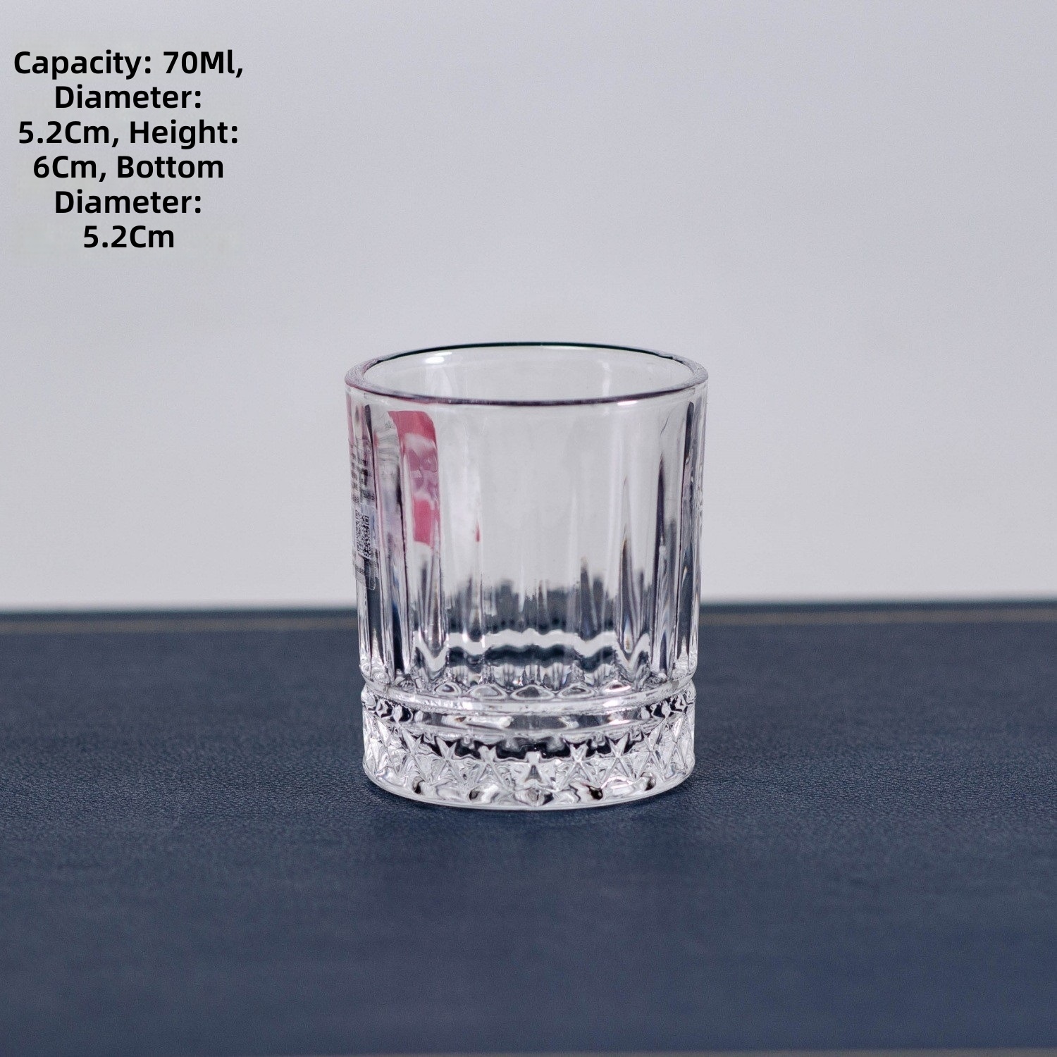 Sword pattern crystal shot glass 70ml