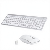 Ensemble clavier et souris sans fil 2,4 G ultra-mince silencieux avec pavé numérique pour ordinateur portable, PC, bureau à domicile – En stock