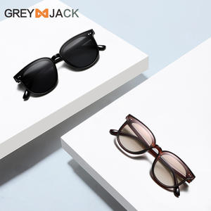 Lunettes de soleil grises pour hommes, monture TR90, UV400, polarisées, légères, type 3, verres TAC noirs - Product Image 1