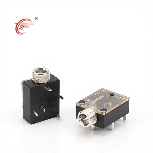 PJ-324M 3.5mm Headphone Socket Audio Jack Copper Contact ABS Housing Earphone Metal Head 5pins DIP PCB Customizable RoHS