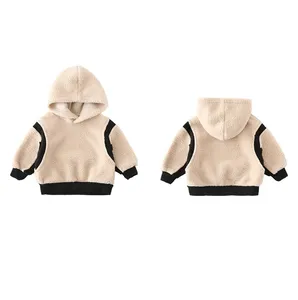 Winter Popular Design Kids Fleece hoodies Toddler Baby Boy Girl Patchwork Sweatshirt matching mom and daughter Fashion clothing