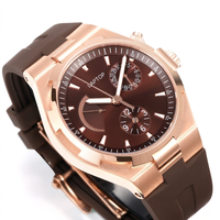 26 Nouvelles Montres Mécaniques Automatiques de Luxe de Haute Qualité pour Hommes, Sport et Affaires, Boîtier Or Rose, Verre Saphir, Affichage de la Date