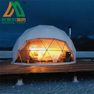 Factory Price Luxury Hotel Camping Party Geodesic Tent House with Bathroom
