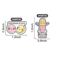 Broche en émail à l'effigie d'un personnage de dessin animé, thème médical fantaisie, badge en métal pour veste, sac à dos, sac, ornement, accessoire de mode