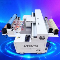 Imprimante UV DTF 9060 3-4 têtes 6090 pour impression de films AB et autocollants en cristal, avec laminateur, machine tout-en-un