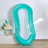 Chaise longue flottante gonflable de maille de PVC respirable de couleur de dégradé simple nouveau jouet d'eau de plage pour des enfants