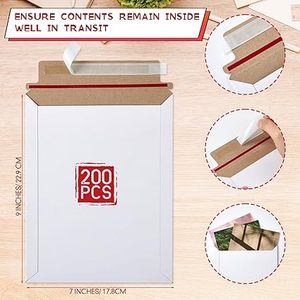 Enveloppes rigides plates personnalisées 9x11.5 avec joint auto-adhésif enveloppe en carton brun enveloppes en vrac pour les photos d'expédition - Product Image 4