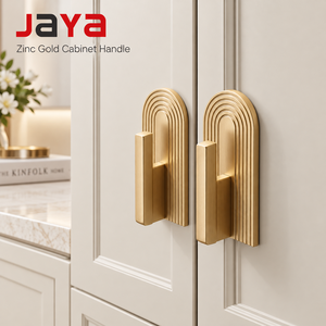 JAYA Zinc Gold Durable Square Cabinet <strong>Door</strong> Handle Modern Simple High-end Light Luxury Wardrobe <strong>Door</strong> Drawer Shoe Cabinet Handle - Product Image 1