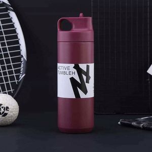 316 Stainless Steel Insulated Water Bottle Pop-Up Lid Portable <b>Thermal</b> Bottle Large Capacity Food Grade Travel <b>Mug</b> - Product Image 3