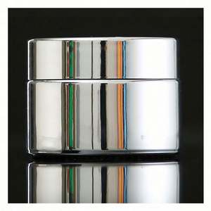 Electroplate Silver Gold 5 10 20 30 50g Empty Cosmetic Cylinder <b>Glass</b> <b>Jars</b> with Plastic Cap Portable High Quality Custom Label - Product Image 4