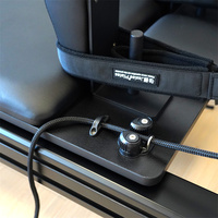 Reformer de Pilates en alliage d'aluminium noir OEM, conception à rail complet avec accessoires de coussin auxiliaire