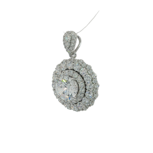 จี้เพชรกลมสีทอง1.5กะรัต18K สำหรับปลูกในห้องปฏิบัติการพร้อมศูนย์กลางที่ว่างเปล่าและการตั้งค่ารัศมีสำหรับของขวัญหรือจี้เสน่ห์ - Product Image 2