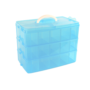 New Selling Extra <strong>Large</strong> Three Layers Multi-Grid Loose Beads Accessories Transparent <strong>Plastic</strong> <strong>Box</strong> - Product Image 2