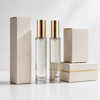 Flacon pulvérisateur en verre transparent vide avec pulvérisateur à fine brume pour tonique cosmétique, logo personnalisé