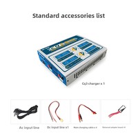 Chargeur intelligent EV-PEAK CQ3 100Wx4 6S avec carte adaptateur JST-XH pour batteries LiPo, LiFe, NiMH, NiCd, UAV – Chargeur rapide intelligent