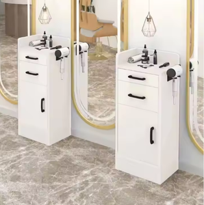 Daisy chuyên nghiệp 2024 trắng cán Thợ Cắt Tóc Spa mặt kim loại tóc Salon Beauty salon làm tóc xe đẩy - Product Image 6