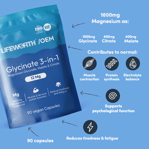 LIFEWORTH Premium <span class=keywords><strong>Magnesium</strong></span> Glycinaat Complex - Zeer absorbeerbaar <span class=keywords><strong>magnesium</strong></span> <span class=keywords><strong>supplement</strong></span> voor stress, slaap & spierondersteuning - Product Image 4