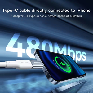 <span class=keywords><strong>Adaptateur</strong></span> OTG SAMZHE Type-C vers <span class=keywords><strong>iPhone</strong></span>/iPad pour la charge et le transfert de données pour <span class=keywords><strong>iPhone</strong></span> 14/13 Pro/Max/12/X/<span class=keywords><strong>8</strong></span> Plus/7 - Product Image 2