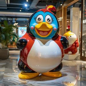 Escultura de Fibra de Vidrio de Animales de Dibujos Animados, Pato y Conejo, para Decoración de Plazas de Centros Comerciales al Aire Libre, Precio de Fábrica Personalizado - Product Image 5
