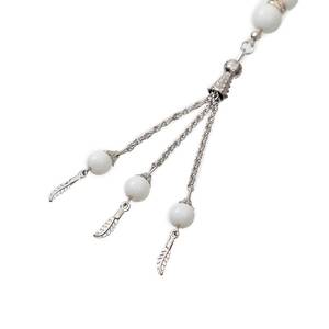 Nouveau design, collier de prière musulman en verre agate de 33 perles de 10 mm, pendentif élégant et charmant, autres styles ethniques - Product Image 5