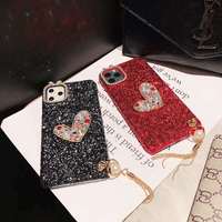 Coque de protection luxueuse scintillante avec strass pour iPhone 11 12 13 14 15 16 17 Pro Max
