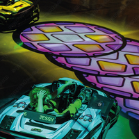 Jeu de voiture de projection interactive avec pare-chocs, simulateur de sport de karting LED pour sols d'arcade, centres commerciaux, aires de jeux intérieures et extérieures Songfa