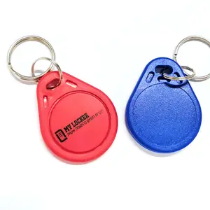 LOGO Kunci RFID EM4100 Cetak Kustom/Kunci Pintu ABS Fob Kunci RFID