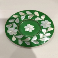 Plateau en acrylique avec plaque de service d'incrustation indienne et sous-verre d'incrustation nacre fournitures indiennes par lameter
