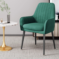 Fauteuil de détente moderne en tissu velours pour salon et chambre à coucher, chaise de salle à manger durable pour hôtel