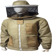 MALUNET ENTERPRISES Veste d'apiculture ventilée ultralégère 3 couches de haute qualité, coupe régulière, coton/polyester, voile niveau D