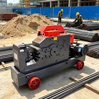 Machine à couper les barres d'armature GQ45 3kw avec double alimentation par rouleaux, lame plate, coupeuse multi-barres en acier pour la construction