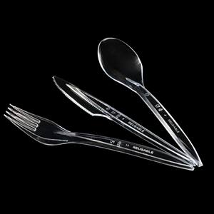 Cubiertos de Plástico PS Desechables, Aptos para Alimentos, Tenedor, Cuchillo, Cuchara, Muestra Disponible, Mayorista OEM/ODM - Product Image 1