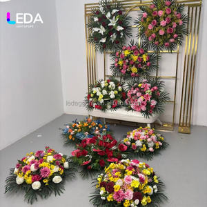 Guirnalda de Flores Artificiales de Seda Personalizada LEDA para Cementerio, Corona Floral para Funeral, Arreglos Florales de Homenaje - Product Image 2