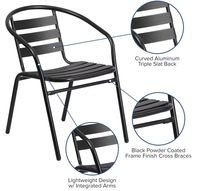 Meubles de jardin de haute qualité, durables et imperméables, chaises de bistrot en métal aluminium pour l'extérieur, meubles de jardin de loisirs, chaises de salle à manger