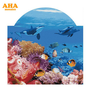 Tranh Ghép Hình Họa Tiết Cá Heo Tùy Chỉnh Giá Rẻ Tranh Tường BỂ BƠI Khảm - Product Image 2