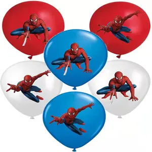 Ballons en Latex Spider Man 12 pouces pour décoration de fête d'anniversaire, thème de super-héros Marvel, jouet pour enfants, Baby Shower, vente en gros