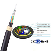 Kabel Serat Optik ADSS All Dielectric Self-supporting Outdoor SM G657A2 4 6 8 12 24 48 96 Core Kabel Serat Optik ADSS 2KM Harga
