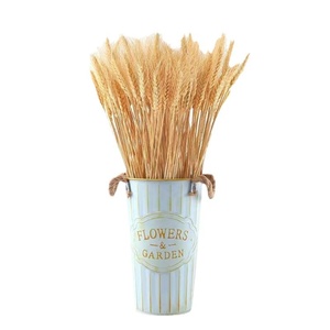 प्रत्यक्ष कारखाने की बिक्री हस्तनिर्मित सोने के कान गुलकेट जौ सूखे फूल की टोकरी थोक विवाह फूल की टोकरी गेहूं - Product Image 5