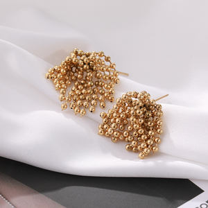 Conjunto de joyería de moda de mujer de acero inoxidable chapado en oro personalizado para mujer pendientes de diseño de acero inoxidable - Product Image 4