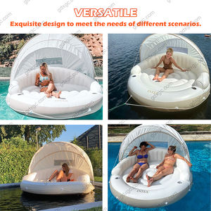 Chaise longue flottante de luxe en <span class=keywords><strong>PVC</strong></span> pour piscine Marni Chaise longue flottante ombragée Chaises longues et lits de jour gonflables - Product Image 5