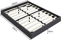 Cadre de lit flottant moderne en métal réglable avec LED, lit plateforme, style transitionnel/minimaliste, technologie antirouille, gain de place, pour chambre à coucher, vente en gros