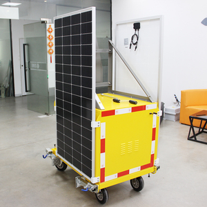 Năng lượng mặt trời bên đường Trailer với tủ Monocrystalline silicon panel năng lượng mặt trời 220V Đầu Ra off-lưới điện <span class=keywords><strong>Lithium</strong></span> sao lưu - Product Image 2