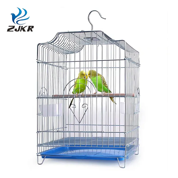 TC4303-B Detachable electroplating stainless steel super large bird cages with stand for parrots sale