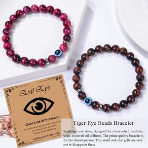 Pulsera de Piedras Naturales con Diseño de <span class=keywords><strong>Ojo</strong></span> de Diablo, Accesorio de Joyería <span class=keywords><strong>para</strong></span> Hombre y Mujer - Product Image 4