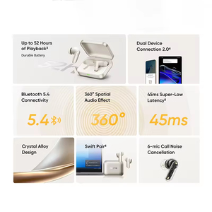 Audífonos Intrauditivos <span class=keywords><strong>Realme</strong></span> Buds Air7 con Indicador LED de Batería, Chipset Qualcomm y Función Impermeable - Product Image 5