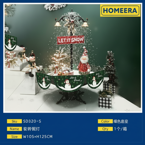 ต้นคริสต์มาสขนาดใหญ่สำหรับขายส่ง กว้าง 105 ซม. สูง 125 ซม. ใช้ไฟ 110 โวลต์ ตัวอย่างสีสำหรับตกแต่งบ้าน ห้างสรรพสินค้า และเทศกาลต่างๆ พร้อมขาตั้งโลหะ - Product Image 1