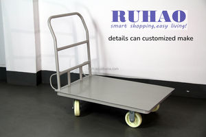 RH-WT02-1    900*600*850mm Gerobak Dorong Baja Berat 500kg Empat Roda  Troli Platform - Product Image 6
