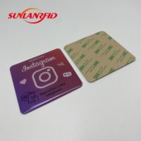 Etiqueta NFC SUNLAN con Logotipo Personalizado Impreso de 100 mm x 25 mm, PVC Impermeable y Resistente a la Intemperie, Tarjeta RFID de 13.56 MHz, Acceso a Redes Sociales y Teléfono