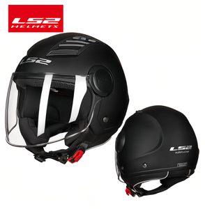 Ls2 ban đầu 3/4 mở mặt mùa hè máy bay phản lực Mũ bảo hiểm xe máy Scooter nửa mặt điện dung casco luồng không khí of562 cưỡi Mũ bảo hiểm - Product Image 4